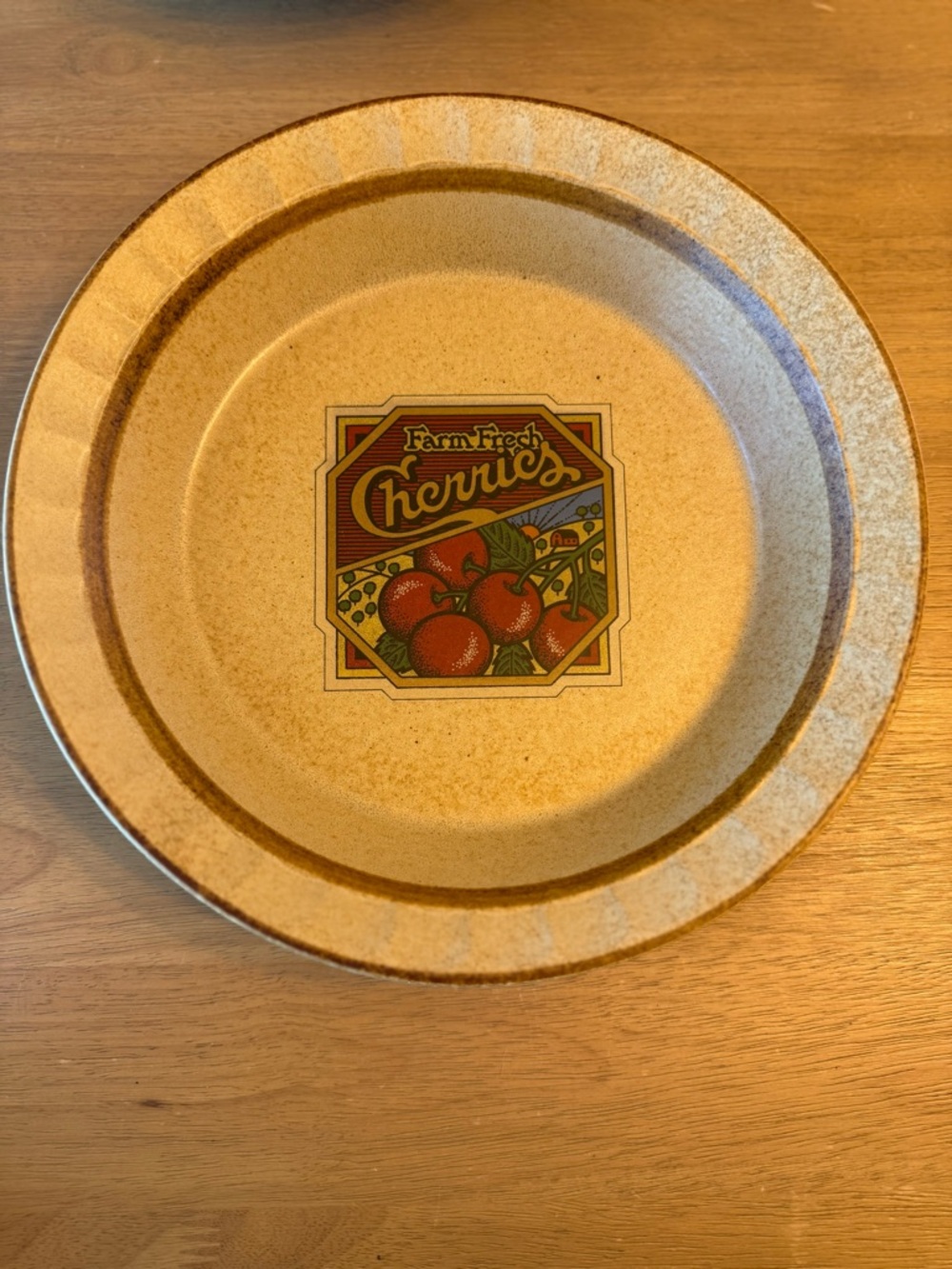 Treasure Craft Vintage Ceramic Stoneware cherry Pie Baking Bowl Country Kitchen